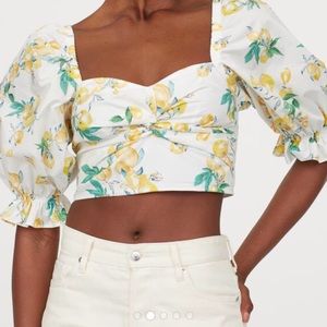 H&M LEMON BALLOON SLEEVE TOP (LOOKING TO BUY)